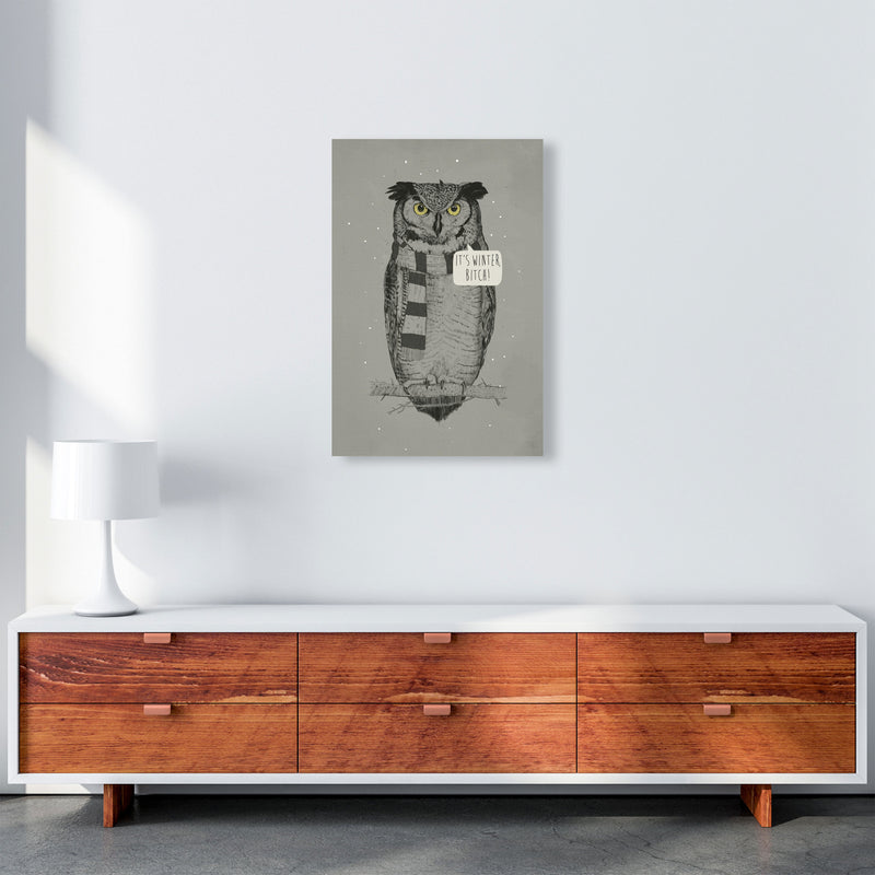 It's Winter B*tch Animal Art Print by Balaz Solti A2 Canvas