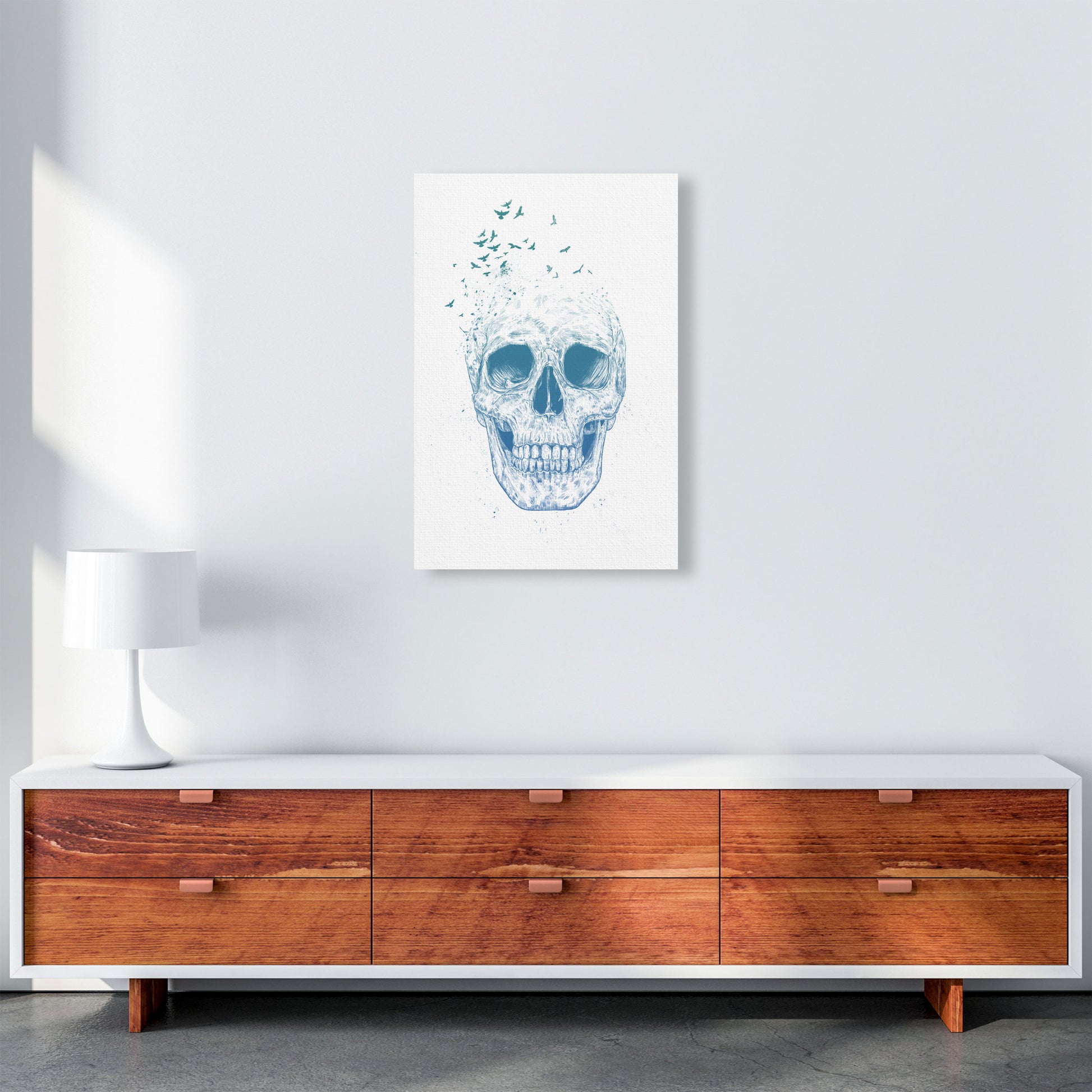 Let Them Fly Skull Gothic Art Print by Balaz Solti A2 Canvas