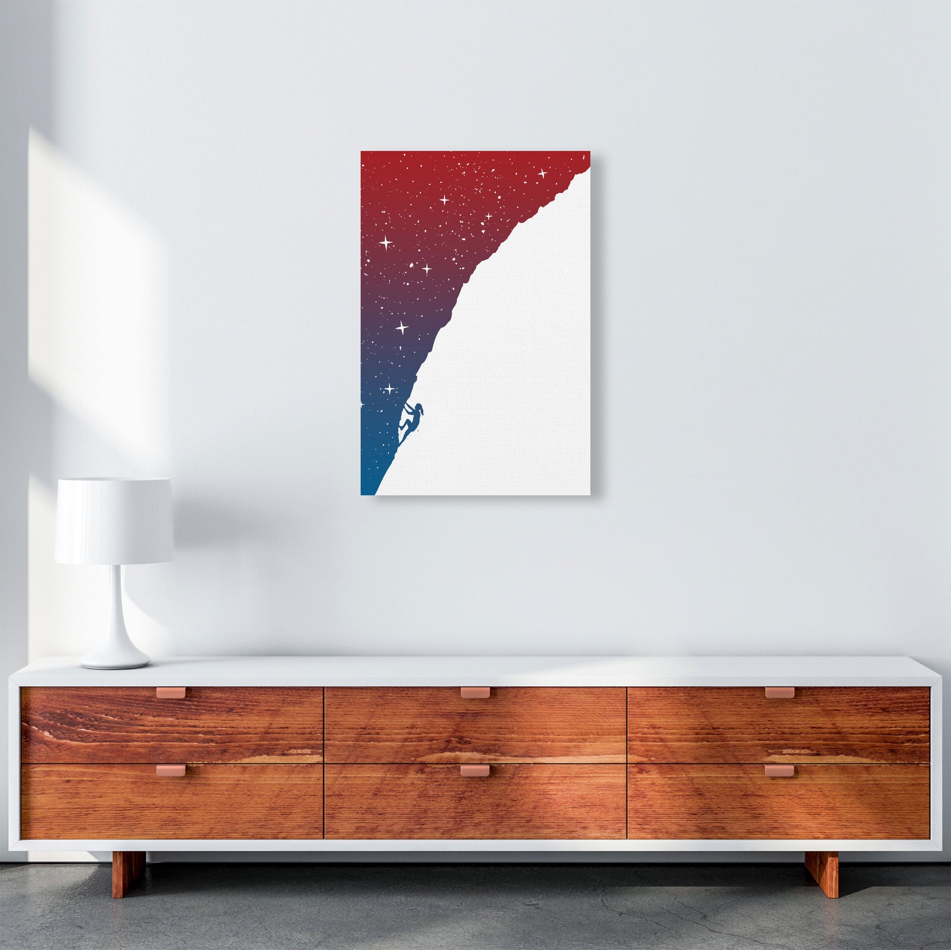 Night Climber Colour Art Print by Balaz Solti A2 Canvas