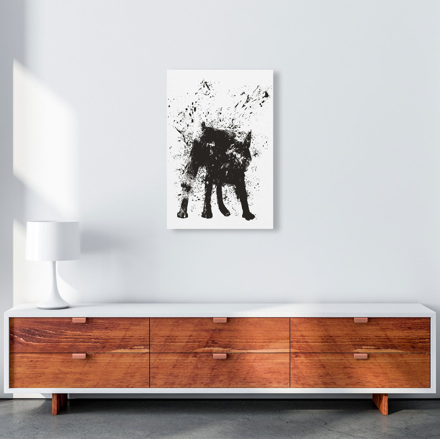 Wet Dog Animal Art Print by Balaz Solti A2 Canvas