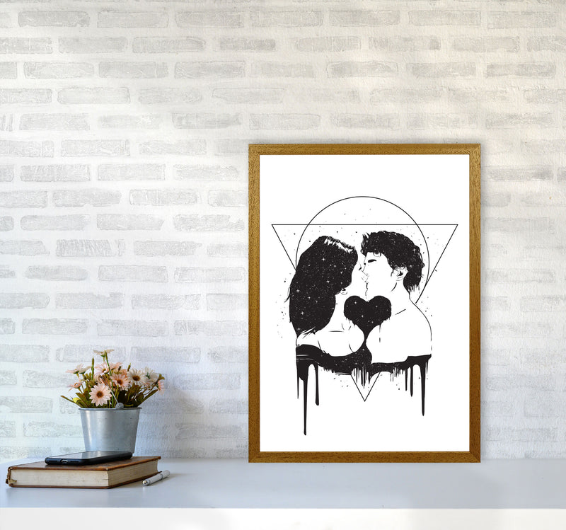 Cosmic Love B&W Art Print by Balaz Solti A2 Print Only