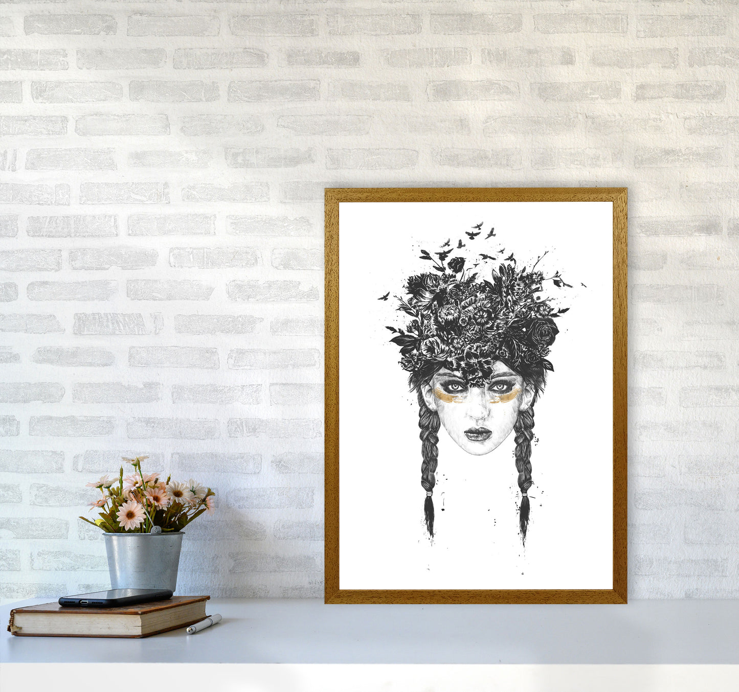 Summer Queen B&W Art Print by Balaz Solti A2 Print Only