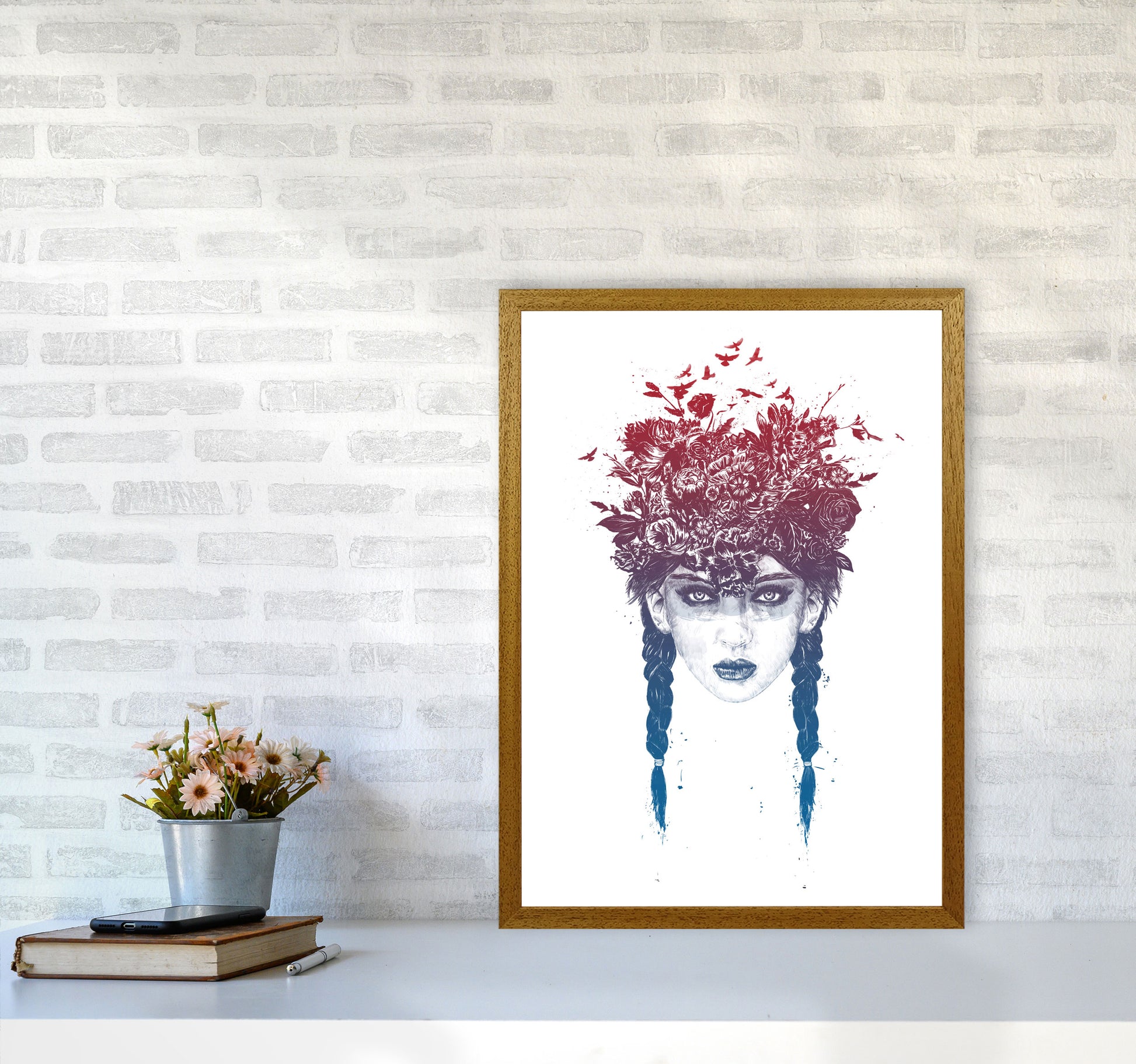 Summer Queen Colour Art Print by Balaz Solti A2 Print Only