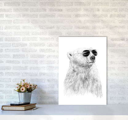Don't Let The Sun Go Down Bear Animal Art Print by Balaz Solti A2 Black Frame