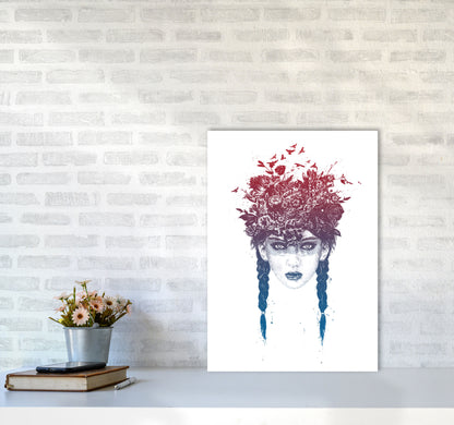 Summer Queen Colour Art Print by Balaz Solti A2 Black Frame