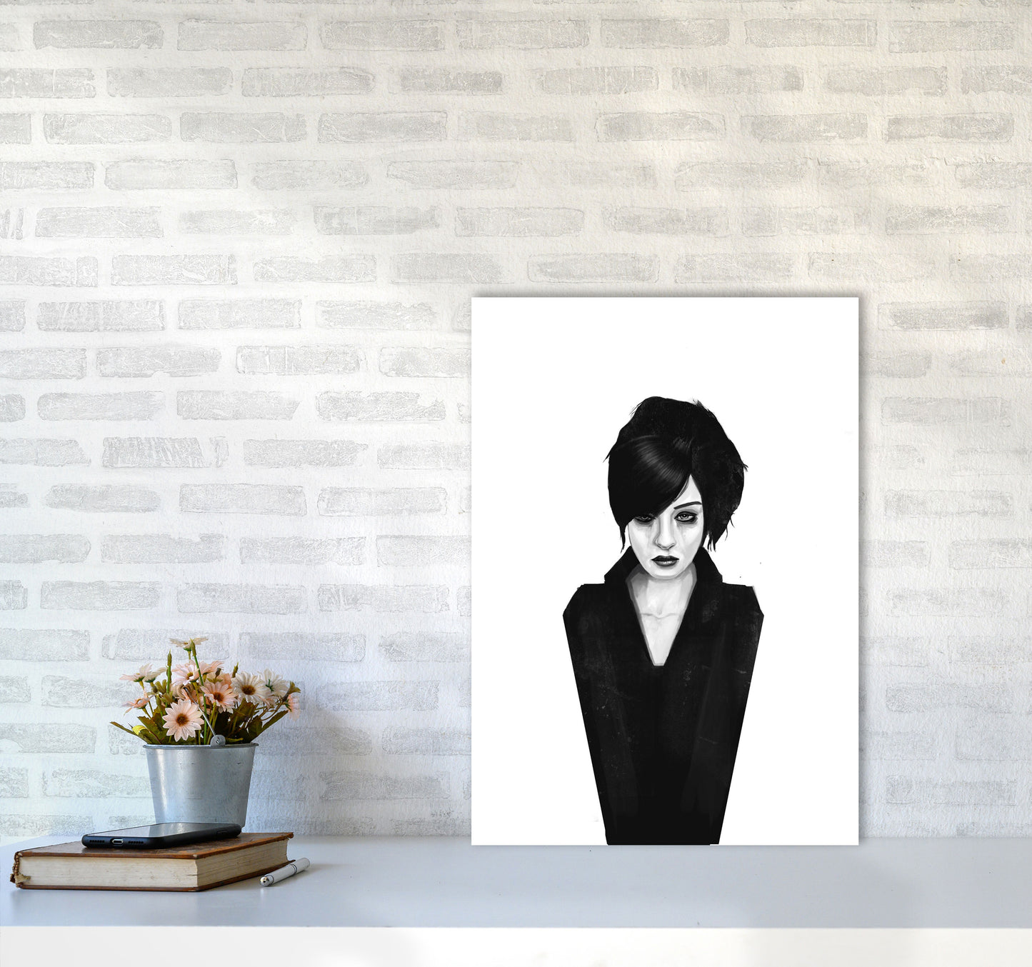 The Widow Art Print by Balaz Solti A2 Black Frame