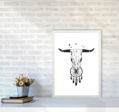 Beautiful Dream B&W Animal Art Print by Balaz Solti A2 Oak Frame