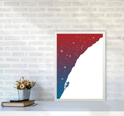 Night Climber Colour Art Print by Balaz Solti A2 Oak Frame