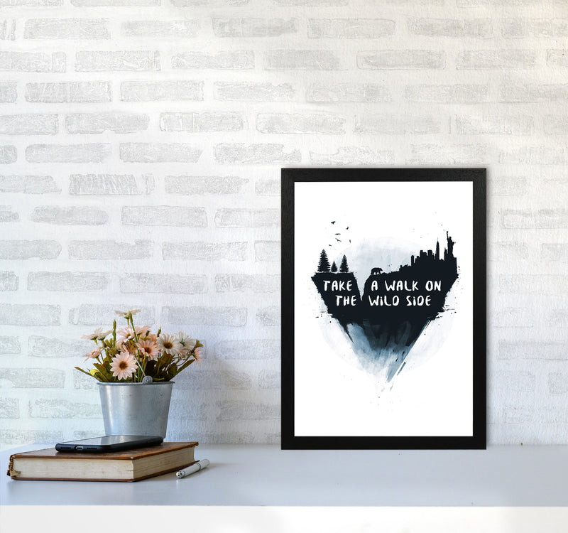 Walk On The Wild Side Art Print by Balaz Solti A3 White Frame