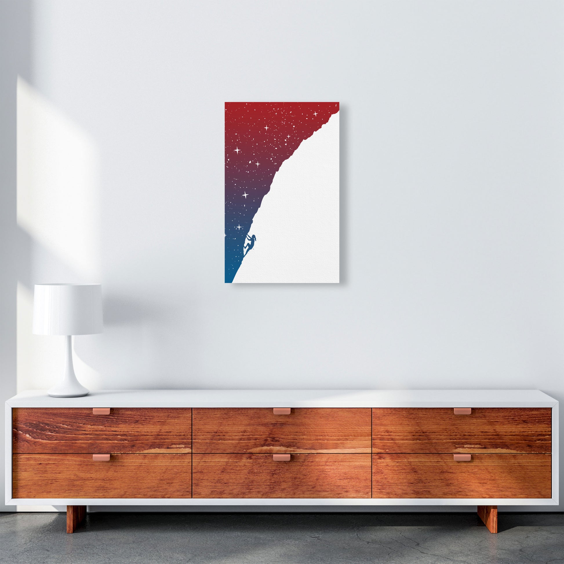 Night Climber Colour Art Print by Balaz Solti A3 Canvas