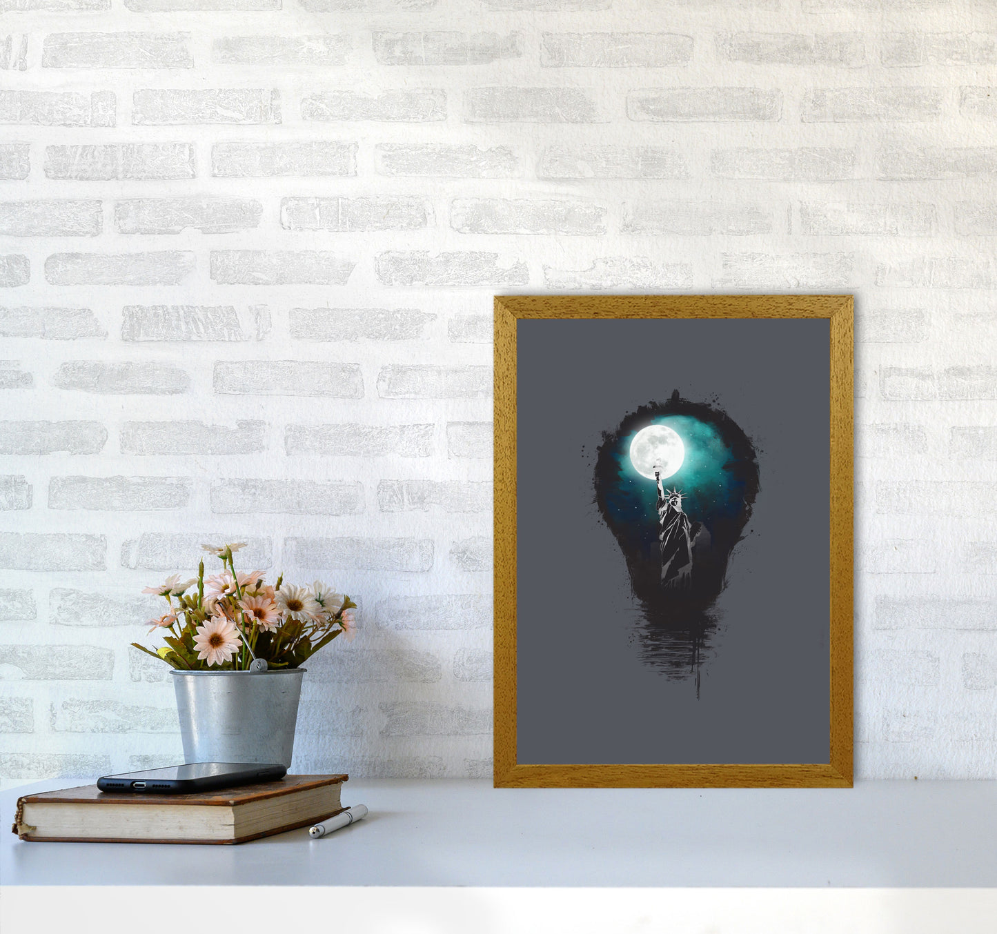 Big City Lights Art Print by Balaz Solti A3 Print Only