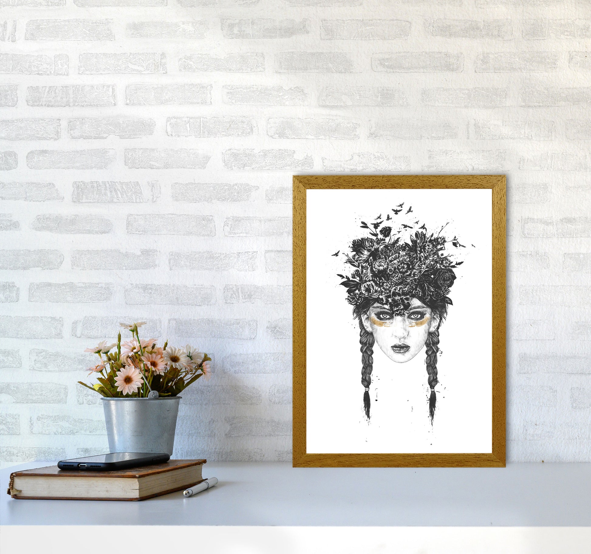 Summer Queen B&W Art Print by Balaz Solti A3 Print Only