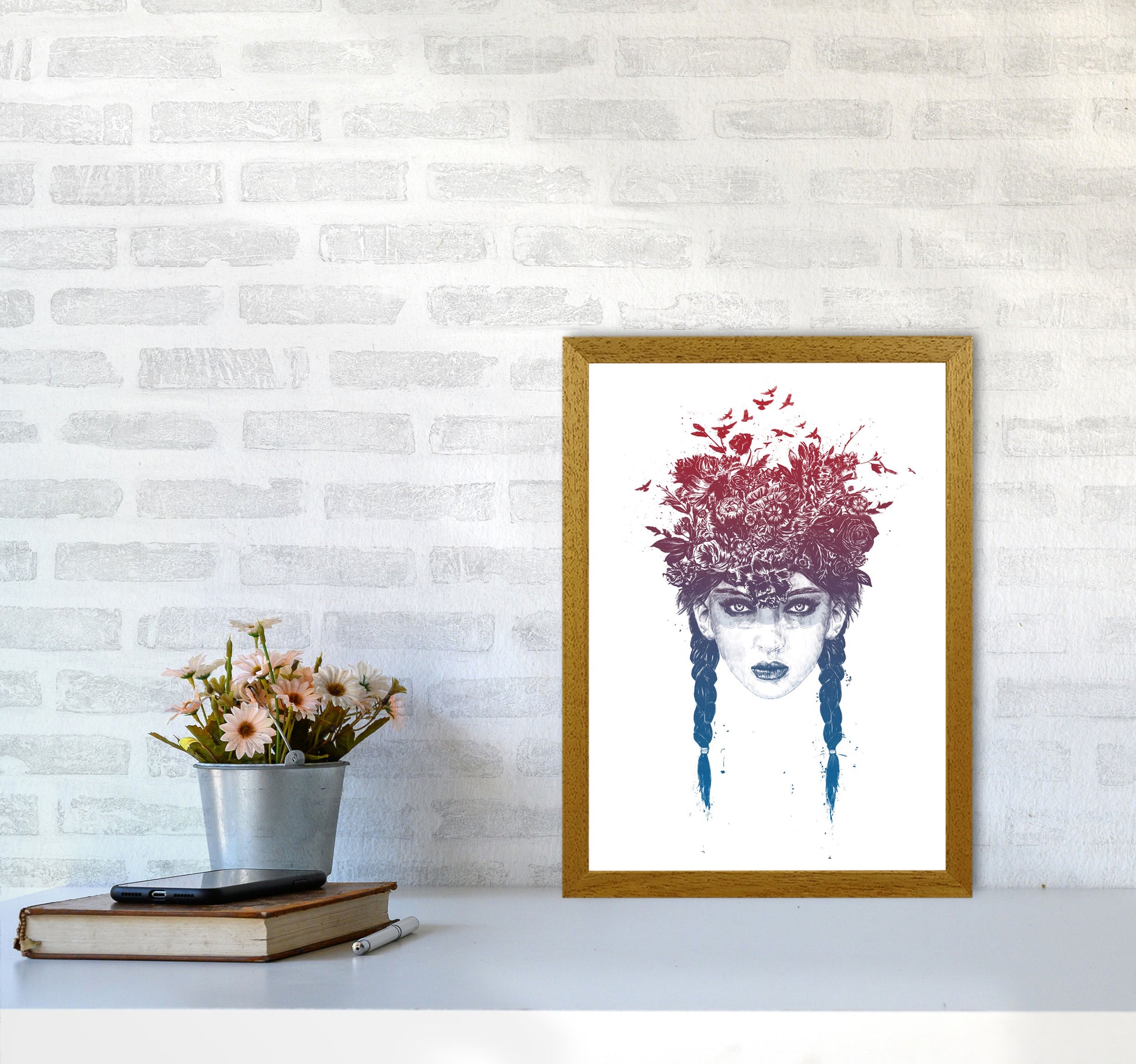 Summer Queen Colour Art Print by Balaz Solti A3 Print Only