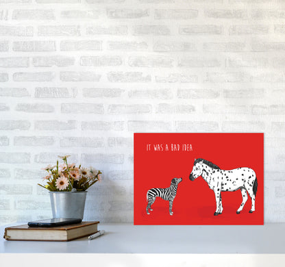 It Was A Bad Idea Humorous Animals Animal Art Print by Balaz Solti A3 Black Frame