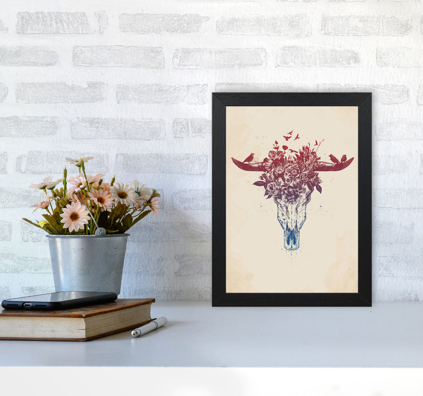 Dead Summer Animal Art Print by Balaz Solti A4 White Frame