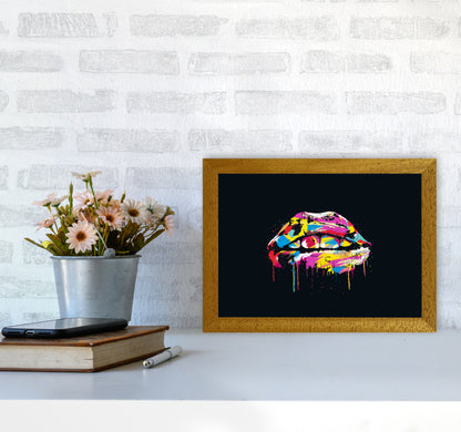 Colourful Lips Modern Art Print by Balaz Solti A4 Print Only