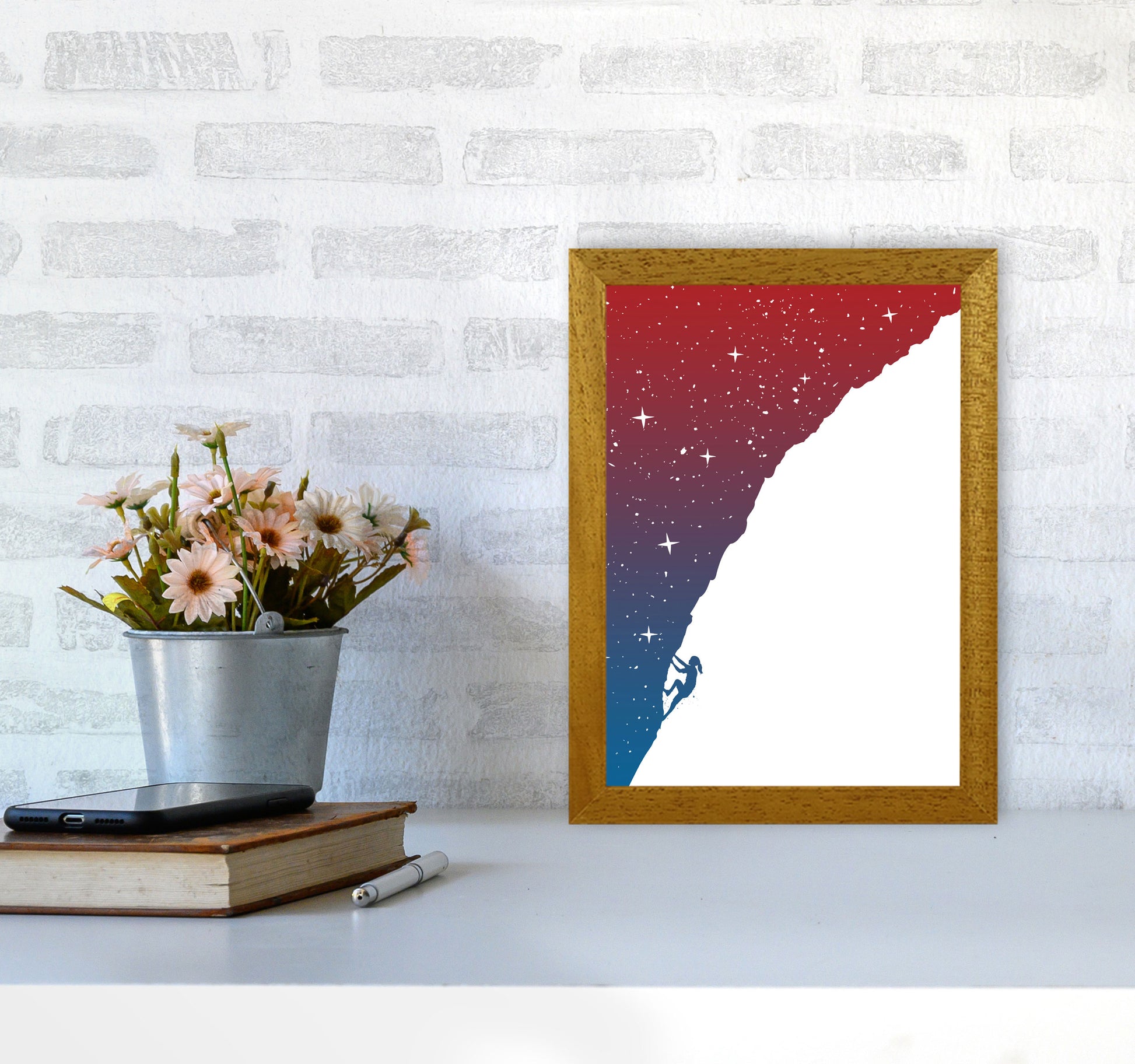 Night Climber Colour Art Print by Balaz Solti A4 Print Only