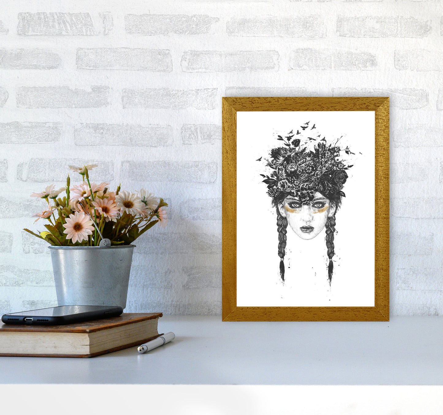 Summer Queen B&W Art Print by Balaz Solti A4 Print Only