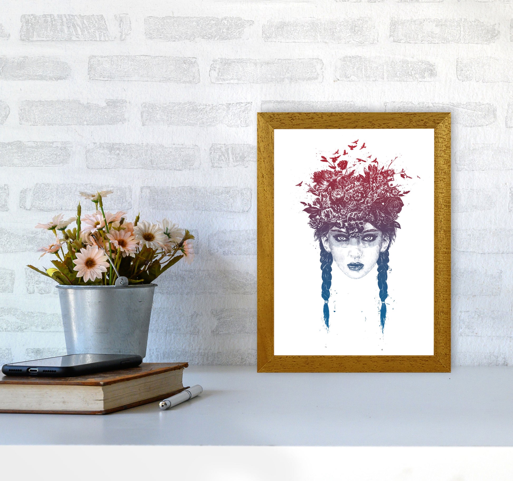 Summer Queen Colour Art Print by Balaz Solti A4 Print Only