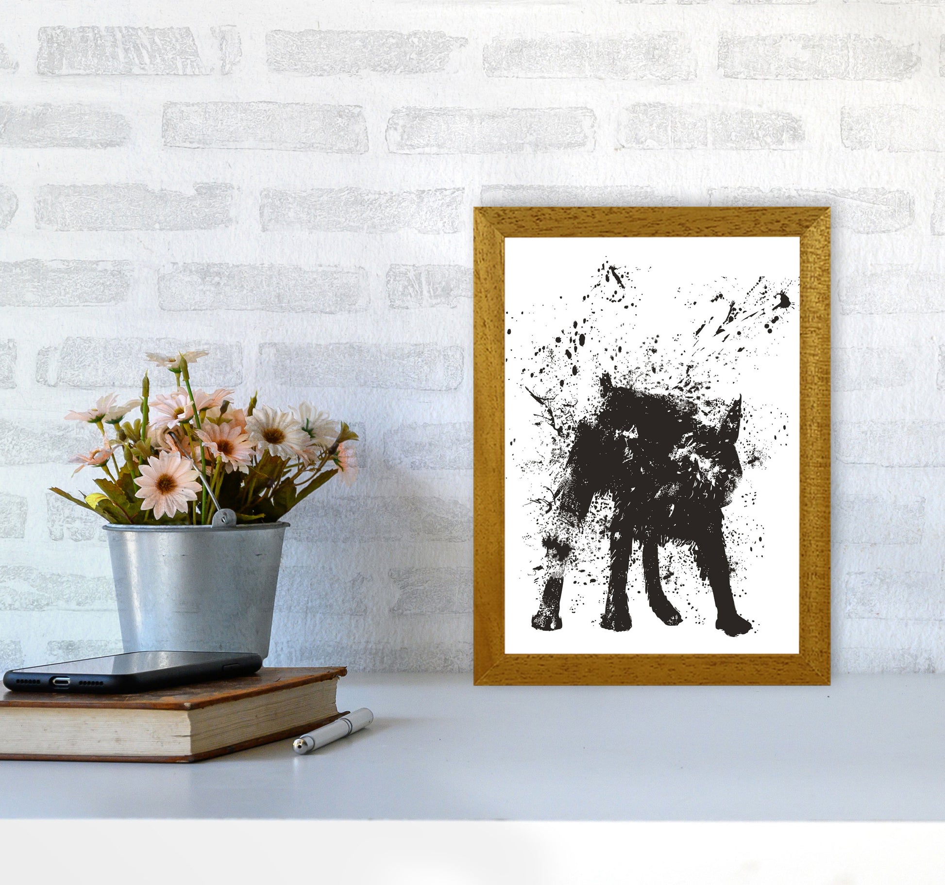 Wet Dog Animal Art Print by Balaz Solti A4 Print Only