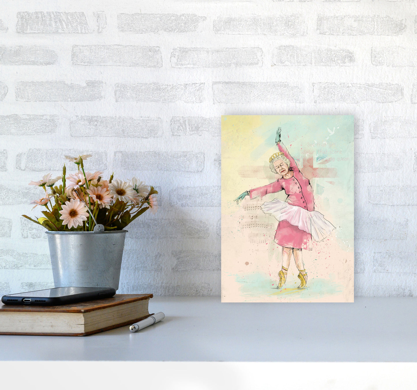 Dancing Queen Art Print by Balaz Solti A4 Black Frame