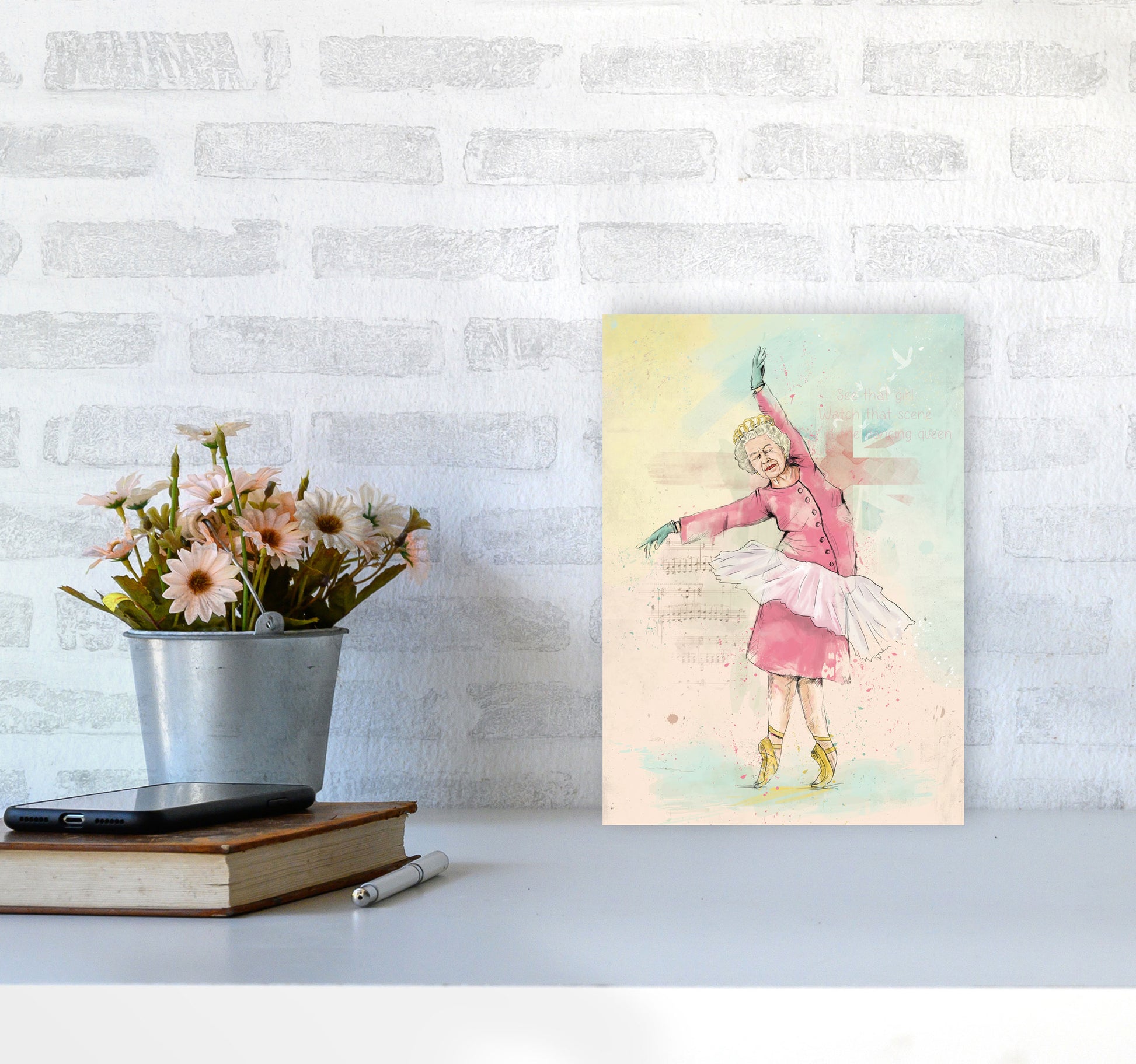 Dancing Queen Art Print by Balaz Solti A4 Black Frame