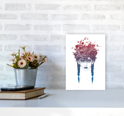 Summer Queen Colour Art Print by Balaz Solti A4 Black Frame