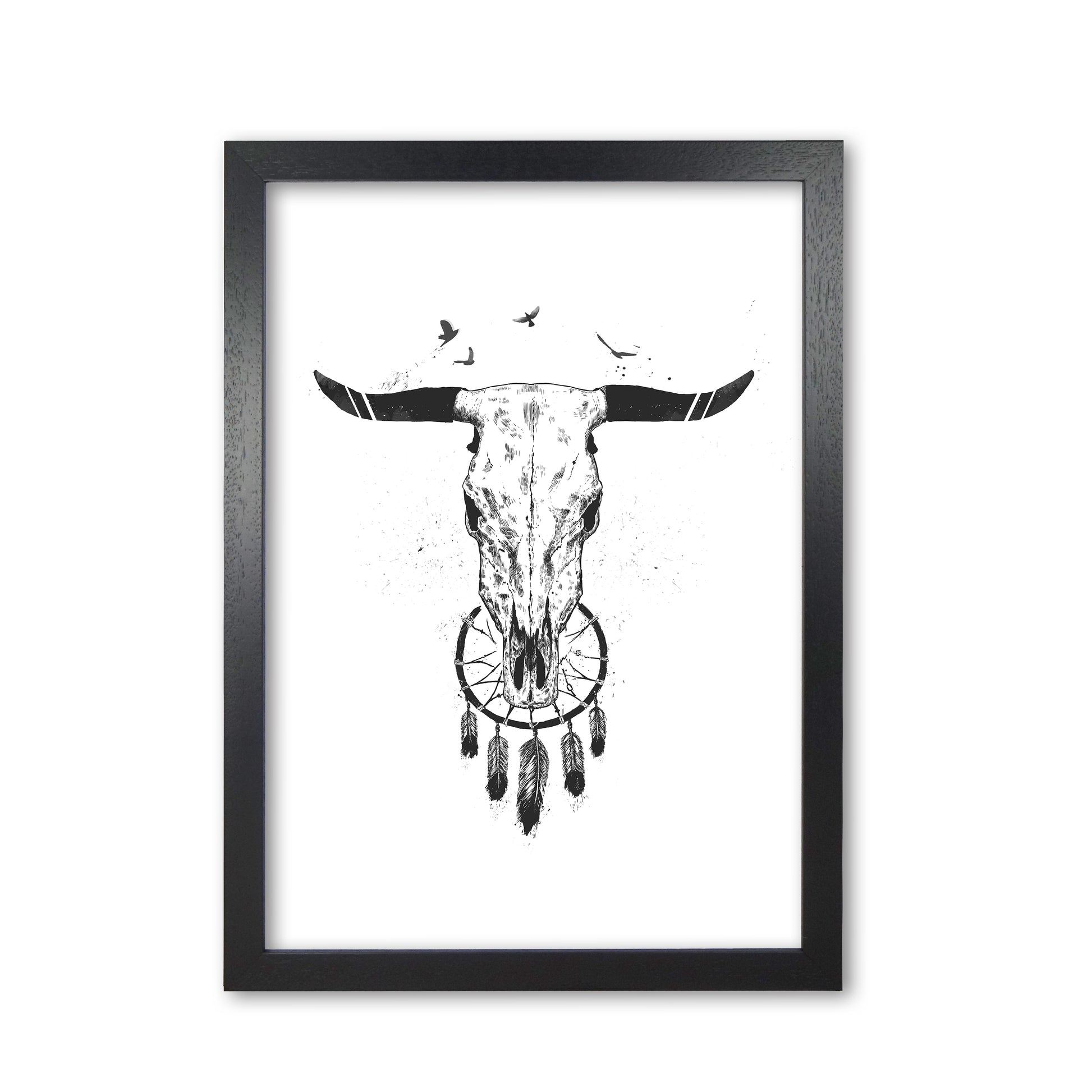 Beautiful Dream B&W Animal Art Print by Balaz Solti Black Grain
