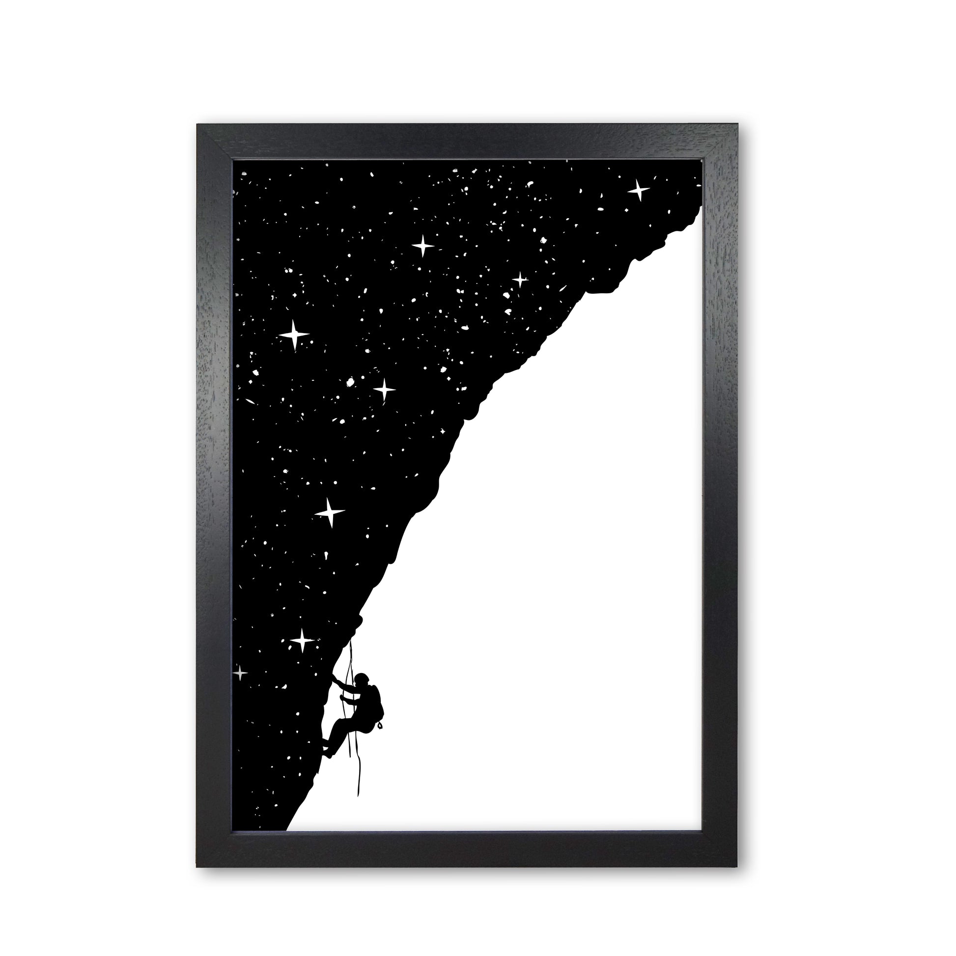 Night Climber B&W Art Print by Balaz Solti Black Grain