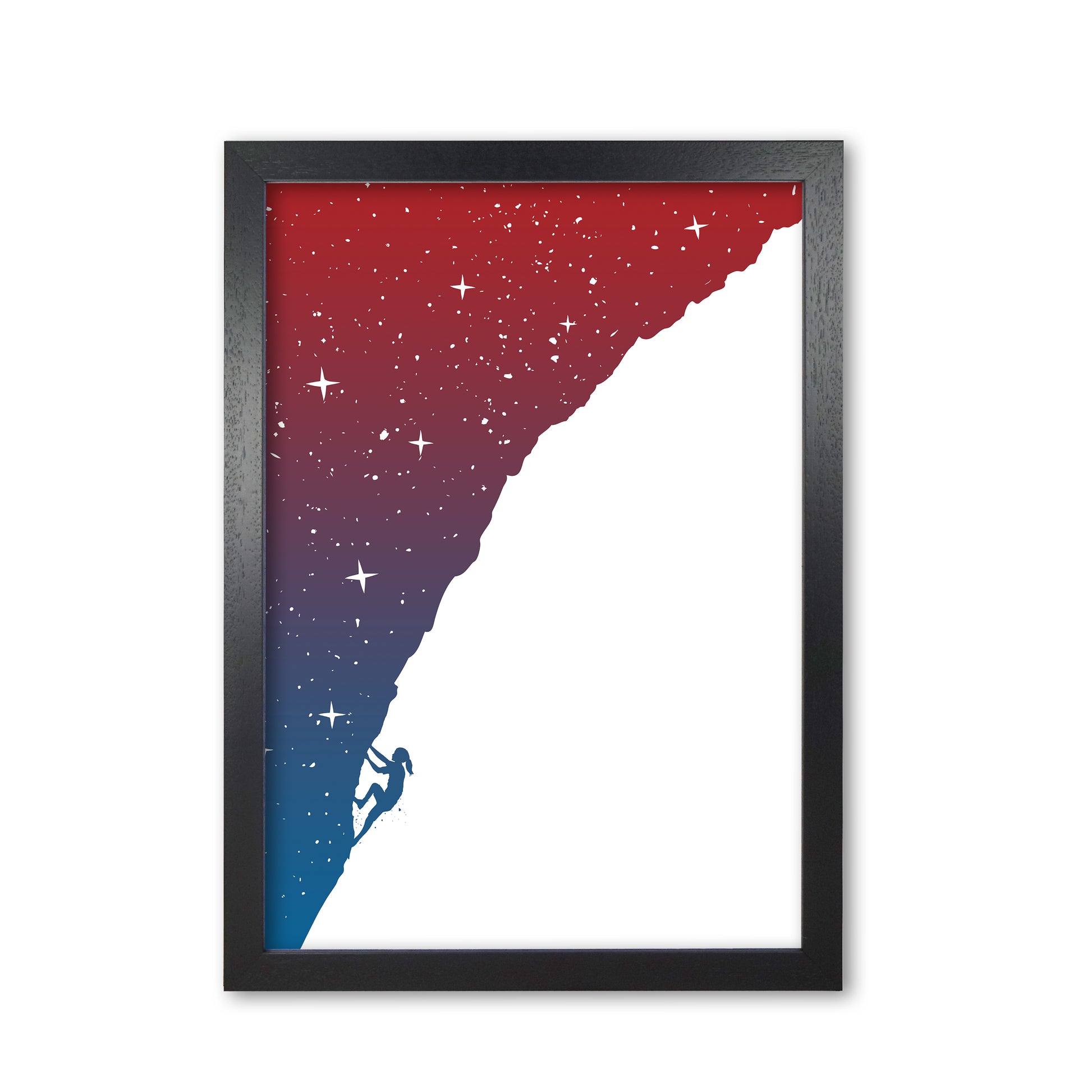 Night Climber Colour Art Print by Balaz Solti Black Grain