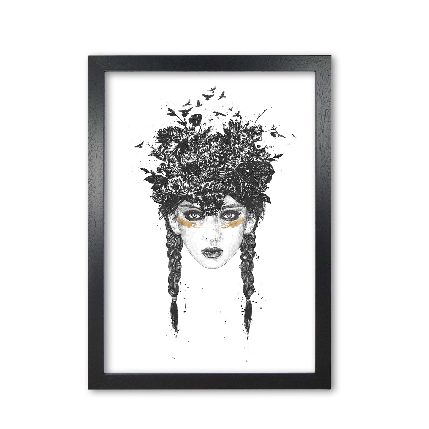 Summer Queen B&W Art Print by Balaz Solti Black Grain