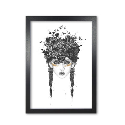 Summer Queen B&W Art Print by Balaz Solti Black Grain