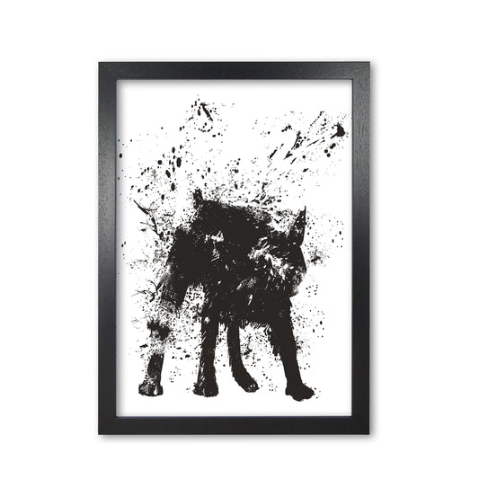 Wet Dog Animal Art Print by Balaz Solti Black Grain