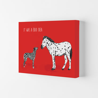 It Was A Bad Idea Humorous Animals Animal Art Print by Balaz Solti Canvas
