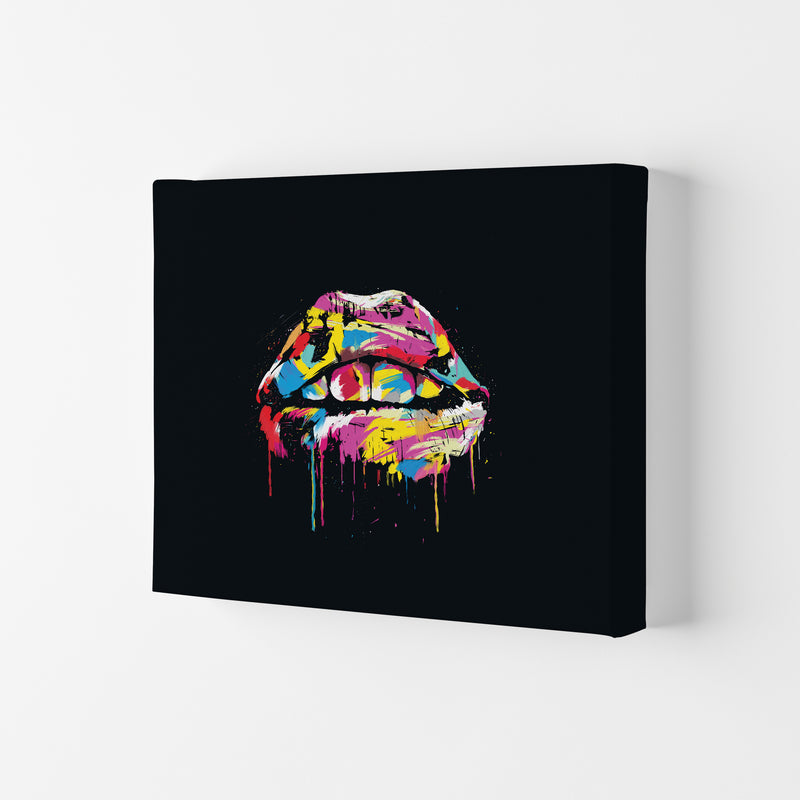 Colourful Lips Modern Art Print by Balaz Solti Canvas