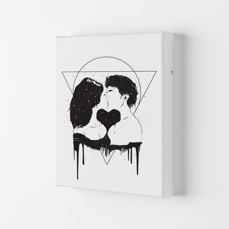 Cosmic Love B&W Art Print by Balaz Solti Canvas