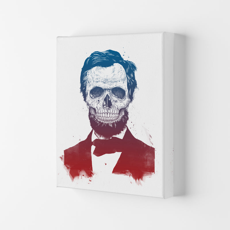 Dead Lincoln Skull Modern Art Print by Balaz Solti Canvas