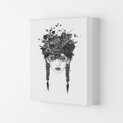 Summer Queen B&W Art Print by Balaz Solti Canvas