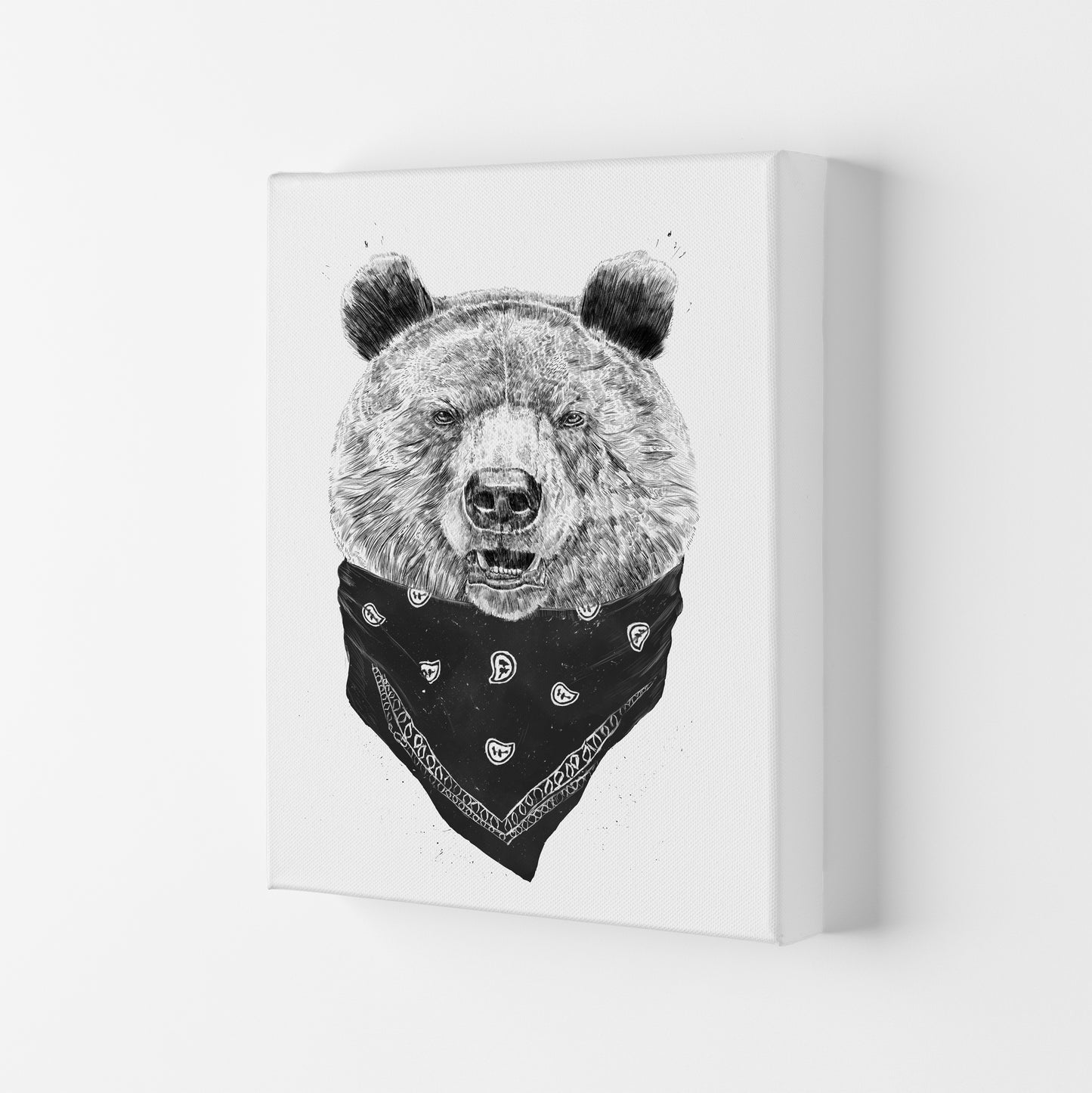 Wild Bear Animal Art Print by Balaz Solti Canvas