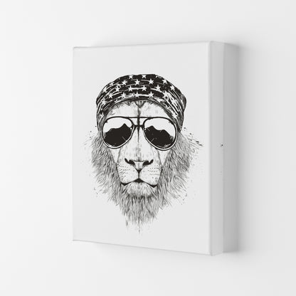 Wild Lion B&W Animal Art Print by Balaz Solti Canvas