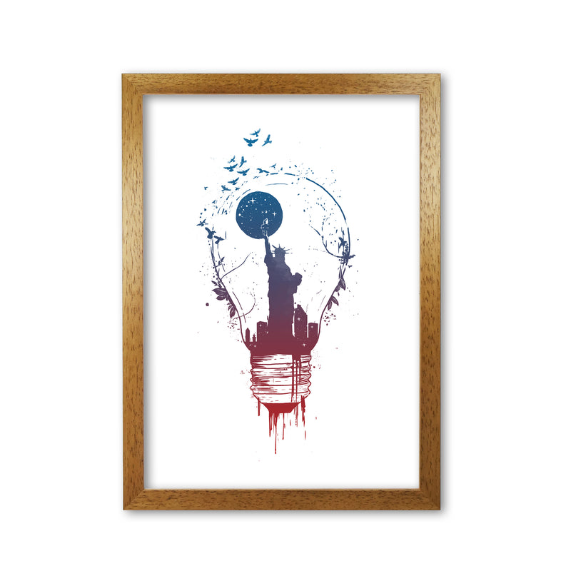 Big City Lights Art Print by Balaz Solti Oak Grain