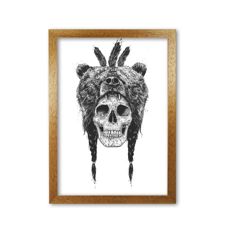 Dead Shaman B&W Gothic Art Print by Balaz Solti Oak Grain