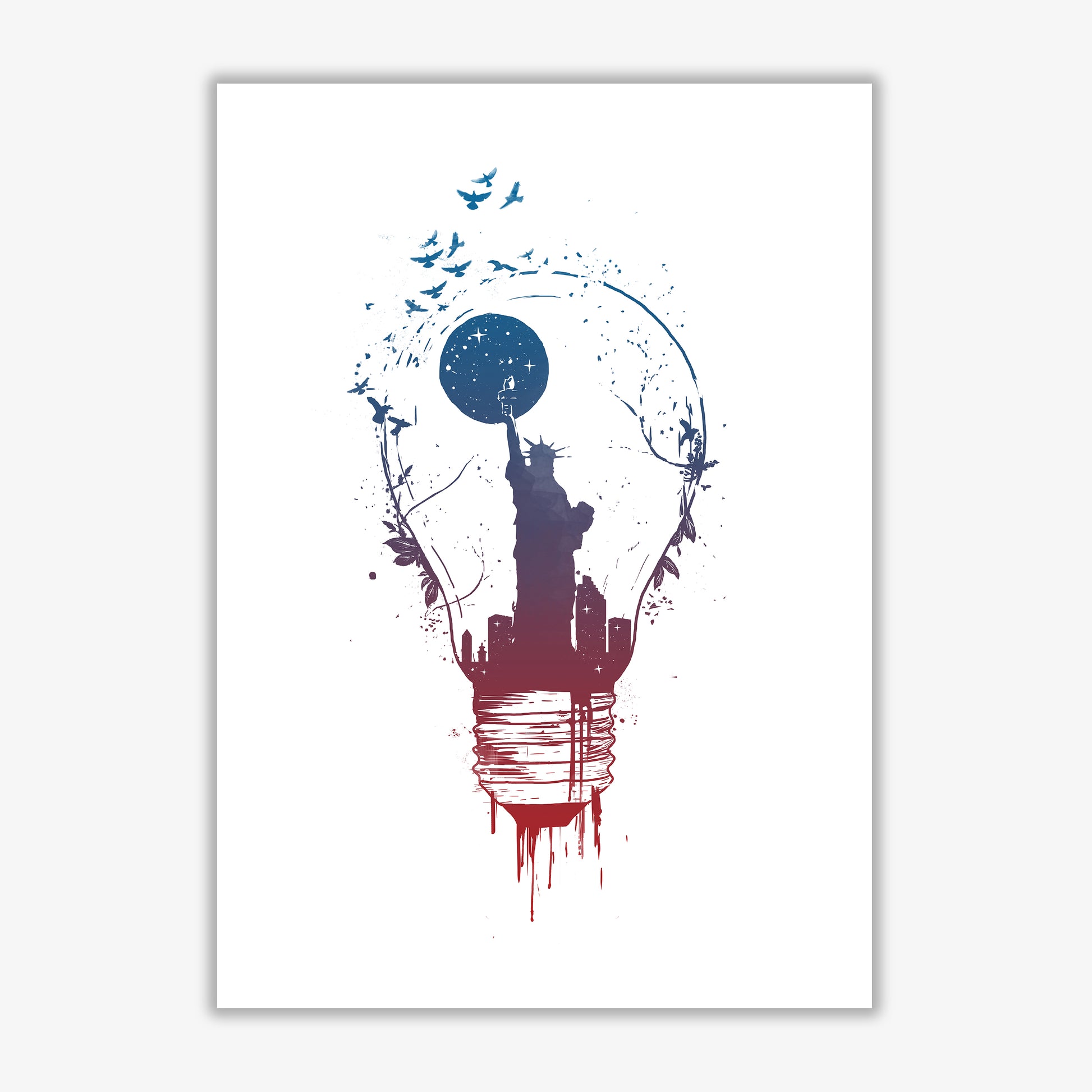 Big City Lights Art Print by Balaz Solti Print Only