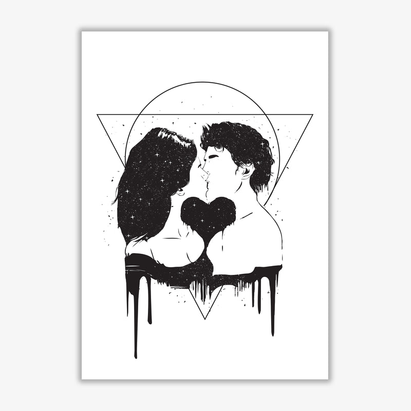 Cosmic Love B&W Art Print by Balaz Solti Print Only