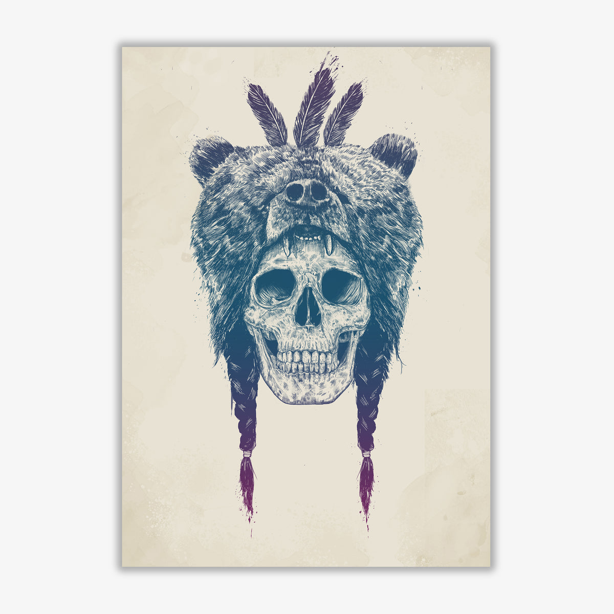Dead Shaman Gothic Art Print by Balaz Solti Print Only