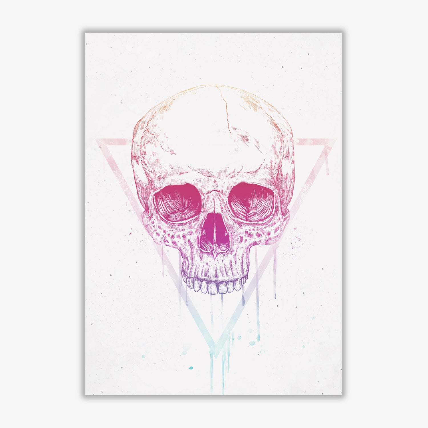 Skull In Triangle Art Print by Balaz Solti Print Only