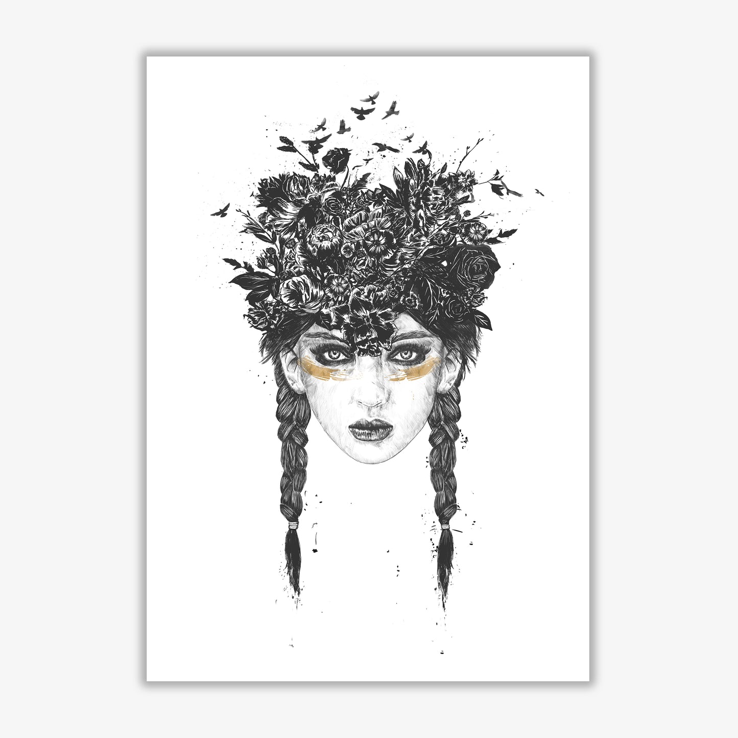 Summer Queen B&W Art Print by Balaz Solti Print Only