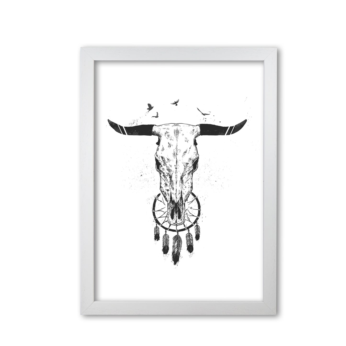 Beautiful Dream B&W Animal Art Print by Balaz Solti White Grain