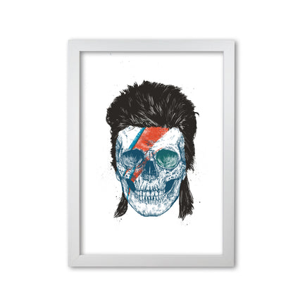 Bowie's Skull Gothic Art Print by Balaz Solti White Grain