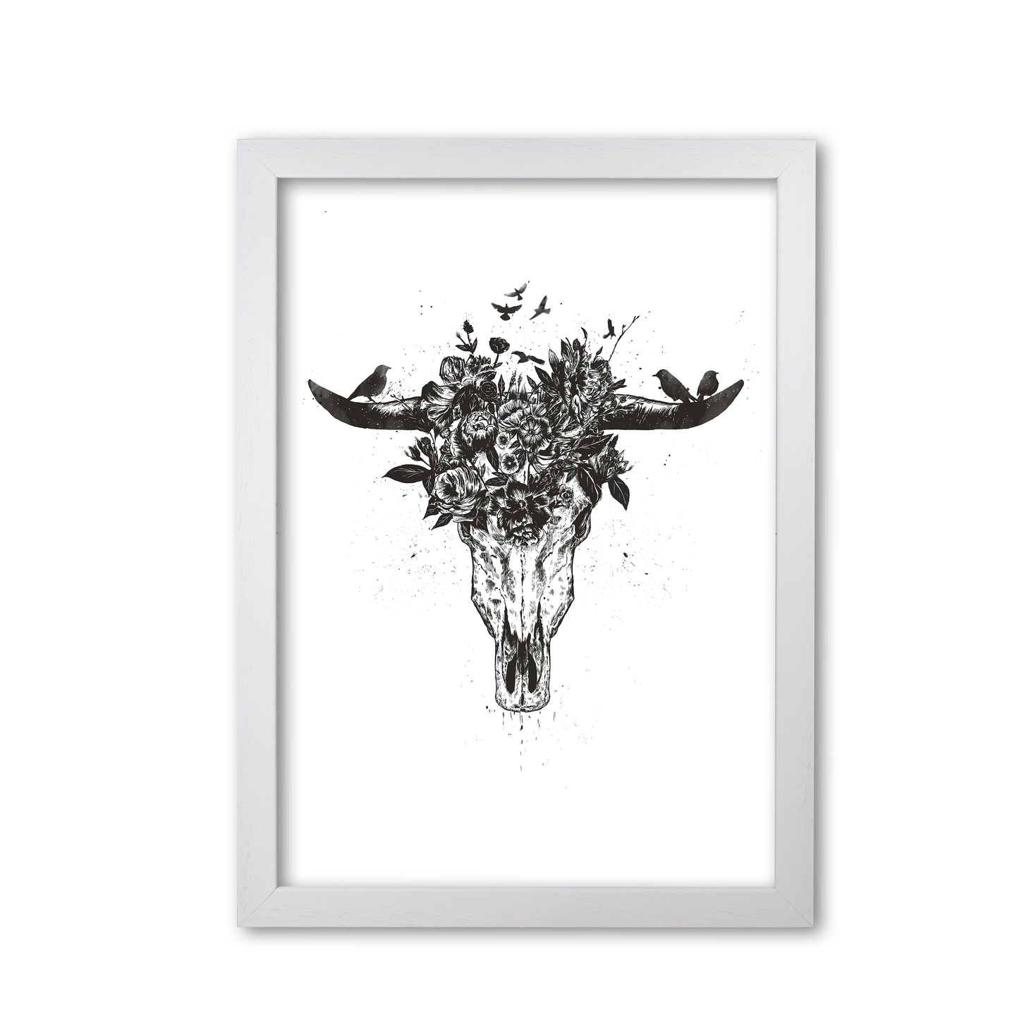 Dead Summer B&W Animal Art Print by Balaz Solti White Grain